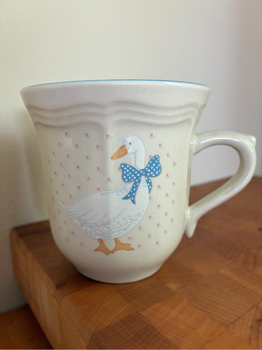 Blue Bow Goose Mug Set of 2: Country Kitchen Cottagecore: Aunt Rhody - Picture 3 of 9